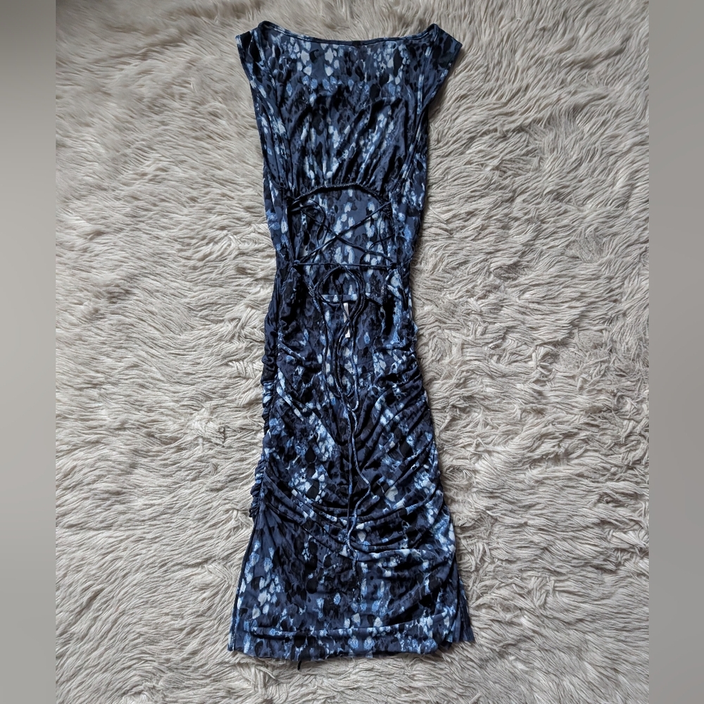 EUC Free People Take Me Away Midi Dress in Night Combo - Picture 10 of 15